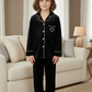 Soft Heart Velvet Kids Nightwear (Black)