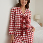 Red Gingham Ribbon Nightwear