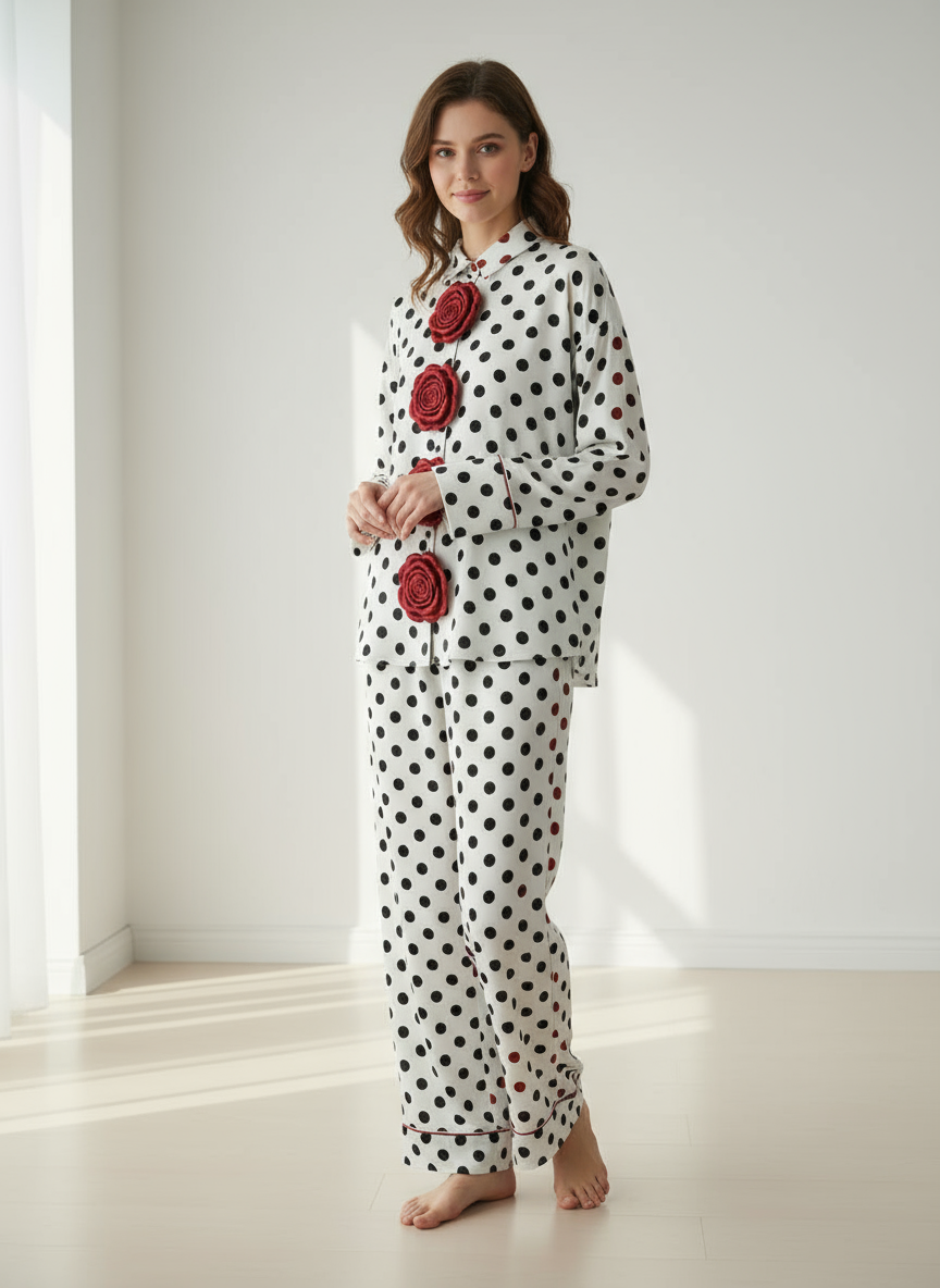 Polka Couple Nightwear