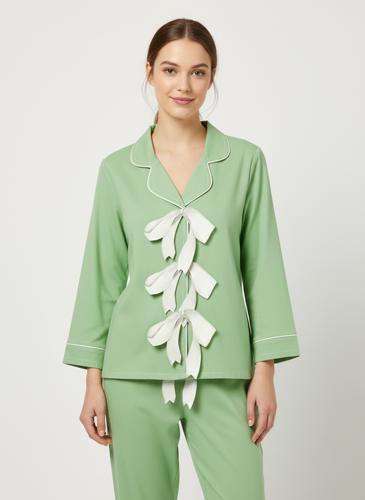 Matcha Green Pure Cotton Nightwear