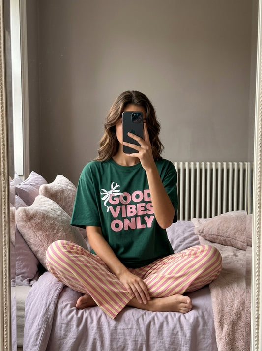 Good Vibes Only - Tshirt PJs by PC