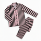 Black & Pink Stripes Ribbon Nightwear