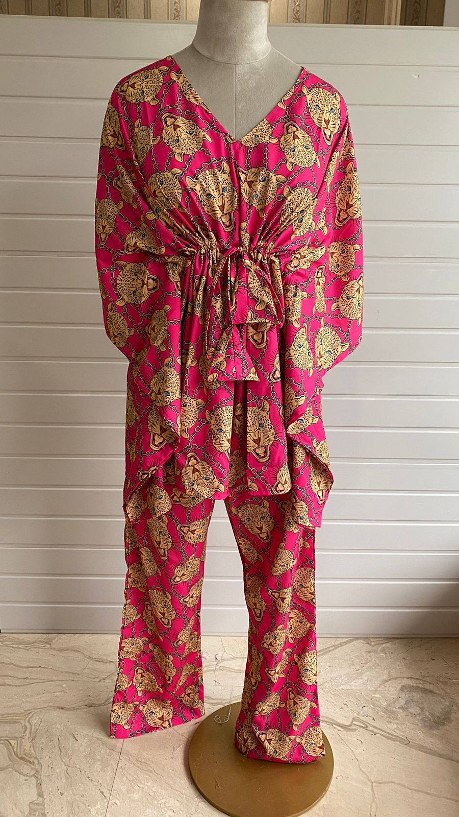 Tiger Pink| The Kaf Queen | Kaftan Lounge Set