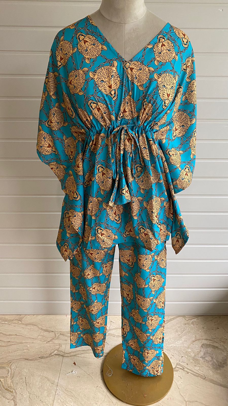 Tiger green  | The Kaf Queen | Kaftan Lounge Set