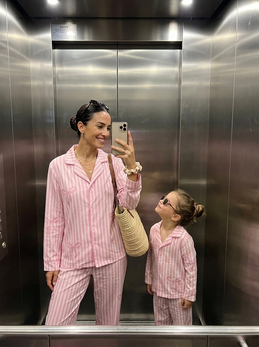 Stripes Bow Nightwear