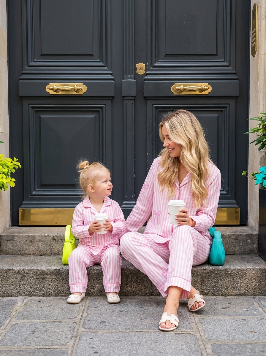 Stripes Bow Nightwear