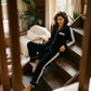 Black Lace Velvet Nightwear