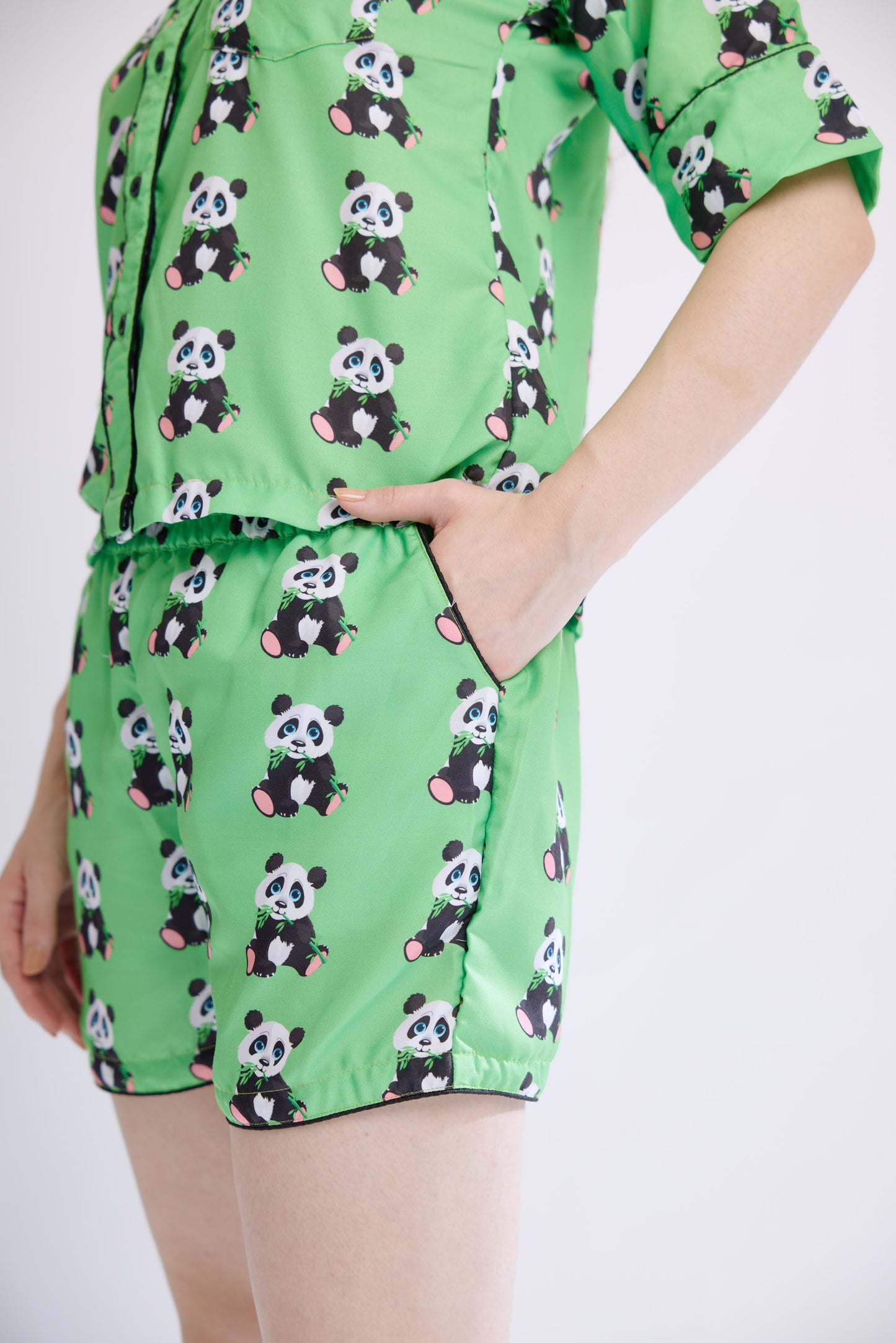 Neon Green Panda Luxe Shorts Nightwear (Women) LIMITED EDITION