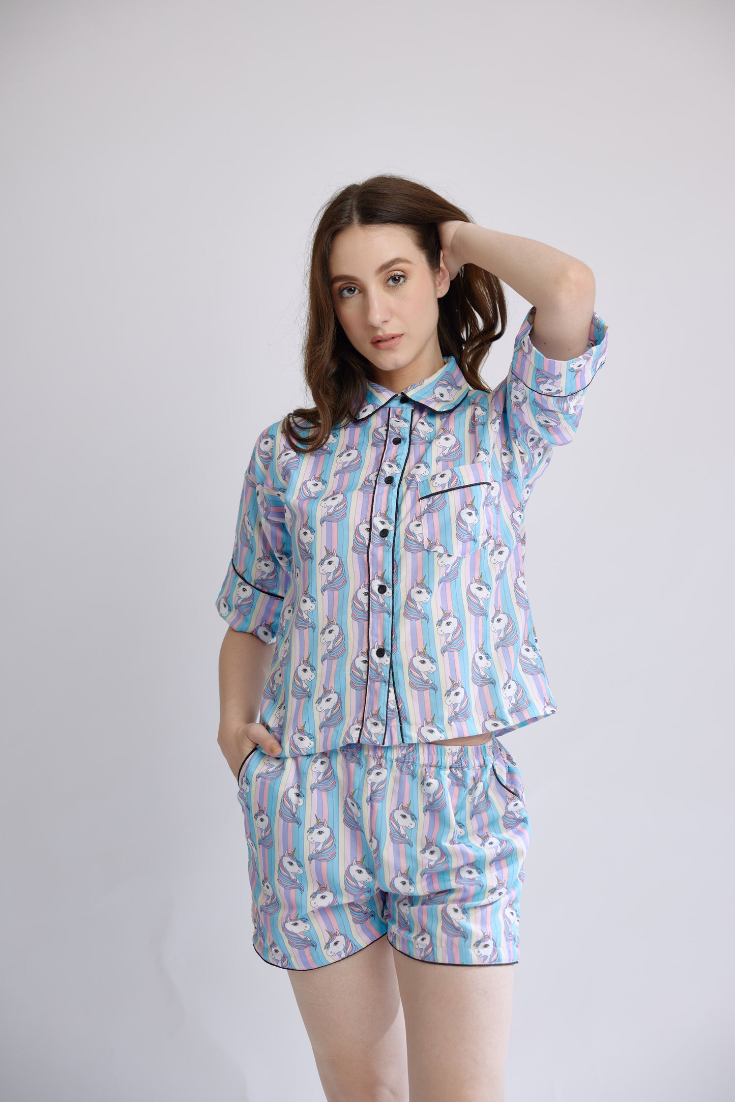 Pastel Unicorn Luxe Shorts Nightwear (Women) LIMITED EDITION