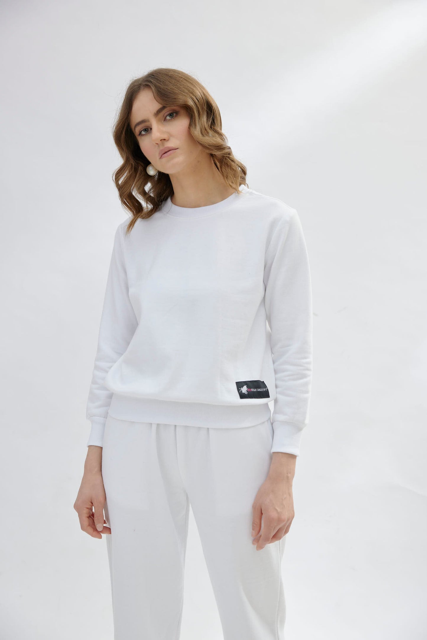 White Pearls Sweatshirt Set (Women)