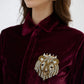Mehroon Lioness Velvet Nightwear (Women)