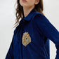 Navy Blue Lioness Velvet Nightwear (Women)