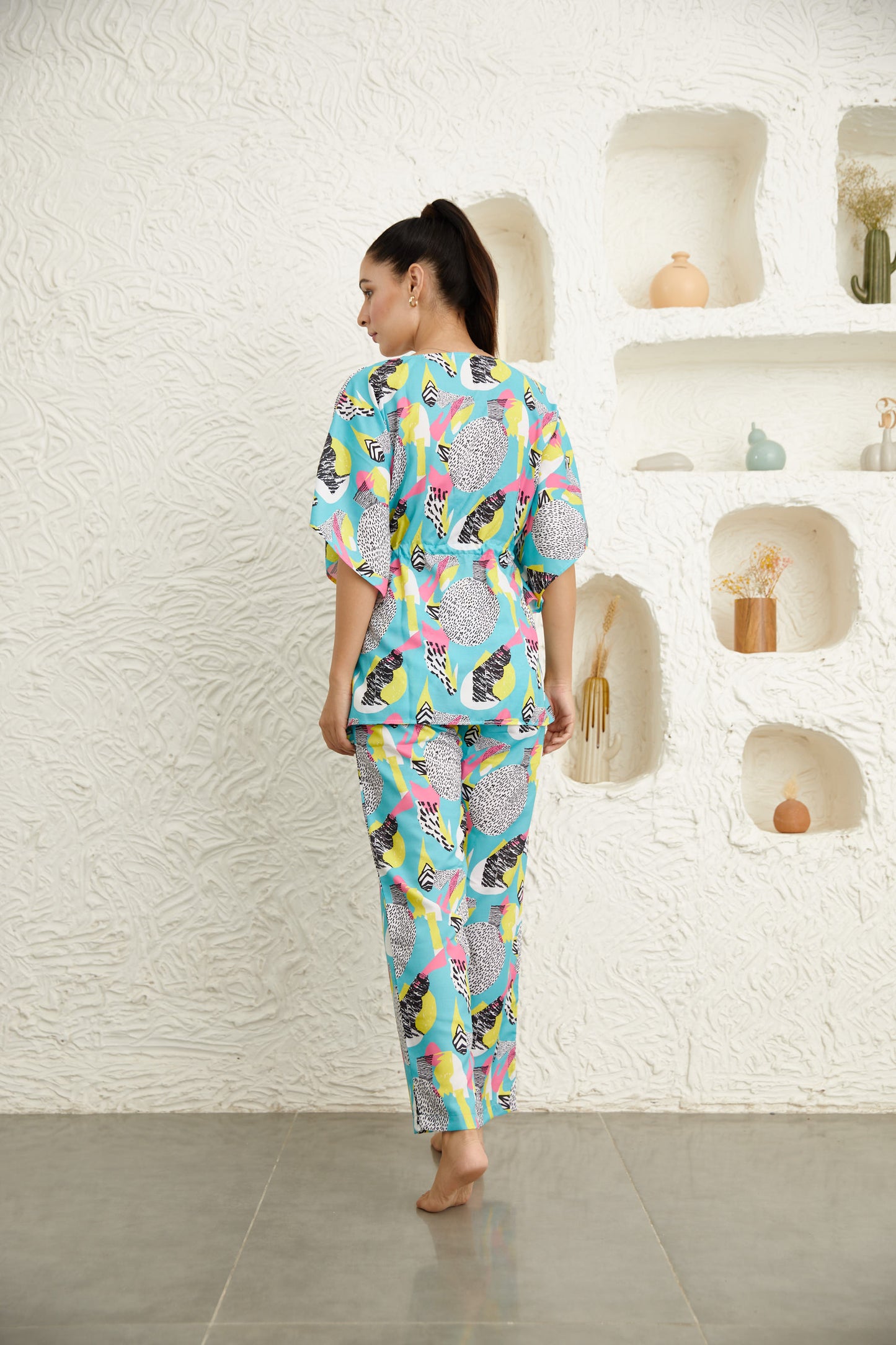 Quirky Abstract | The Kaf Queen | Kaftan Lounge Set