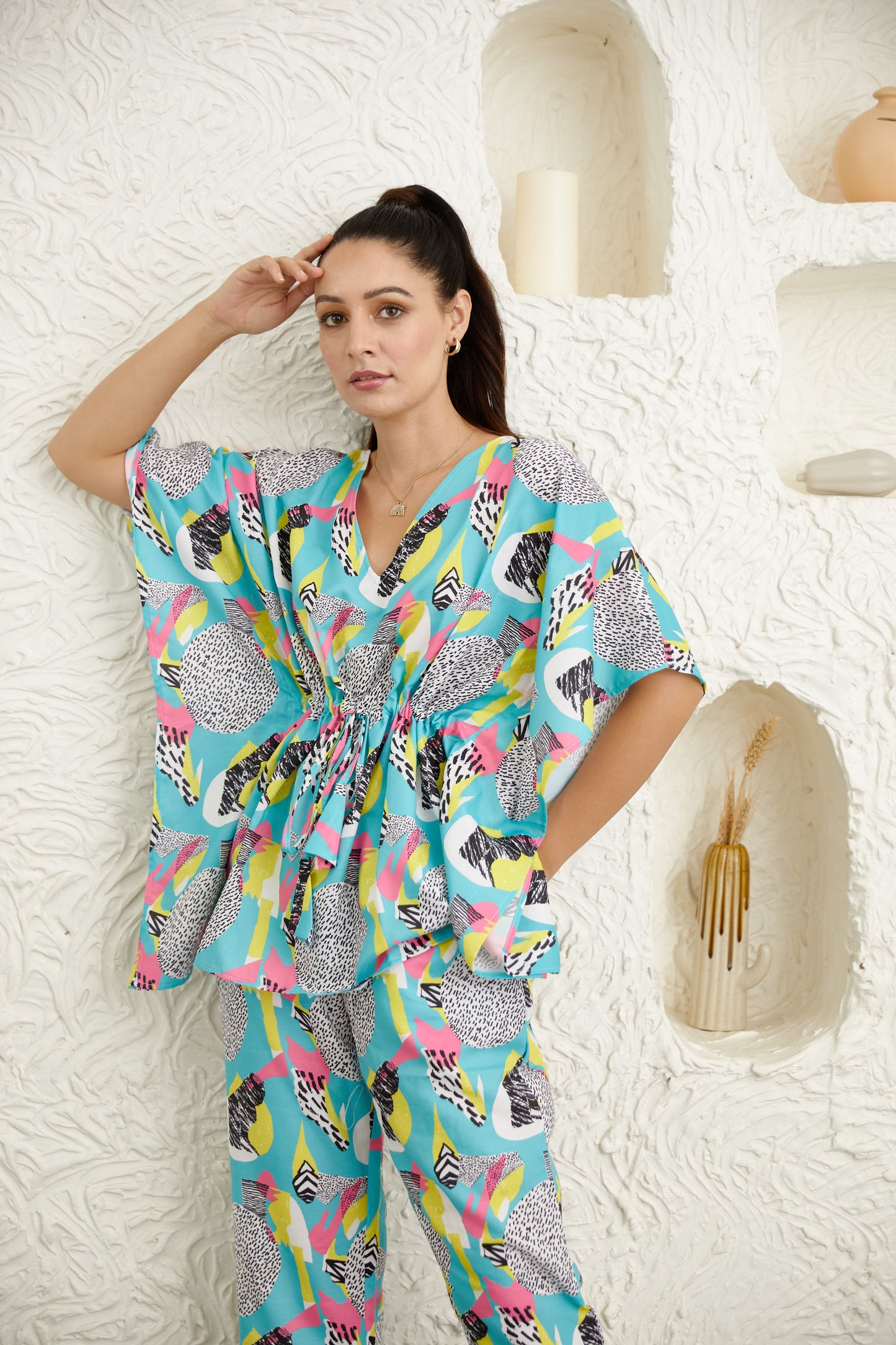 Quirky Abstract | The Kaf Queen | Kaftan Lounge Set