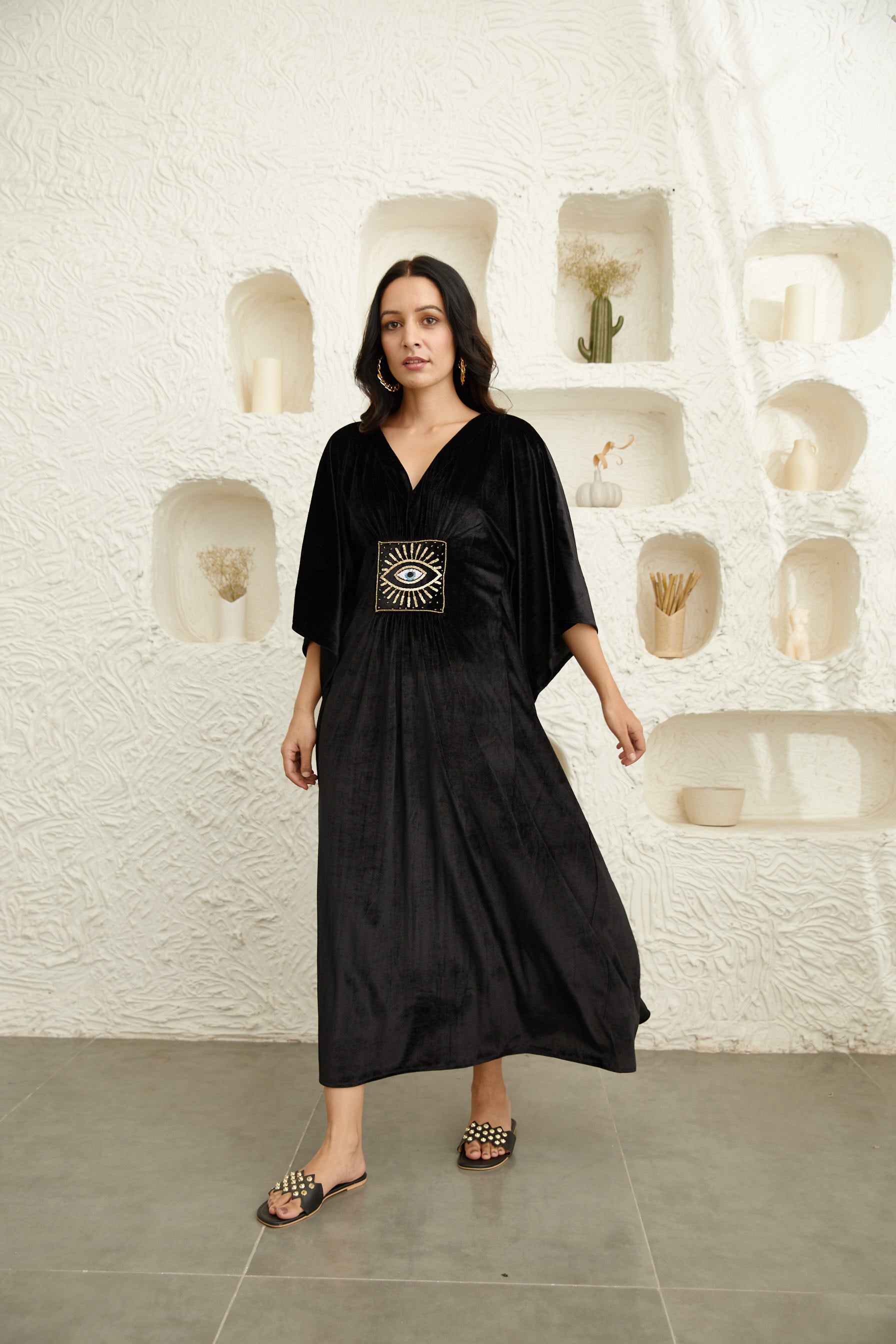 Black Gold Dashiki Dress | Kaftan Dress for Women Sale | Africa Blooms