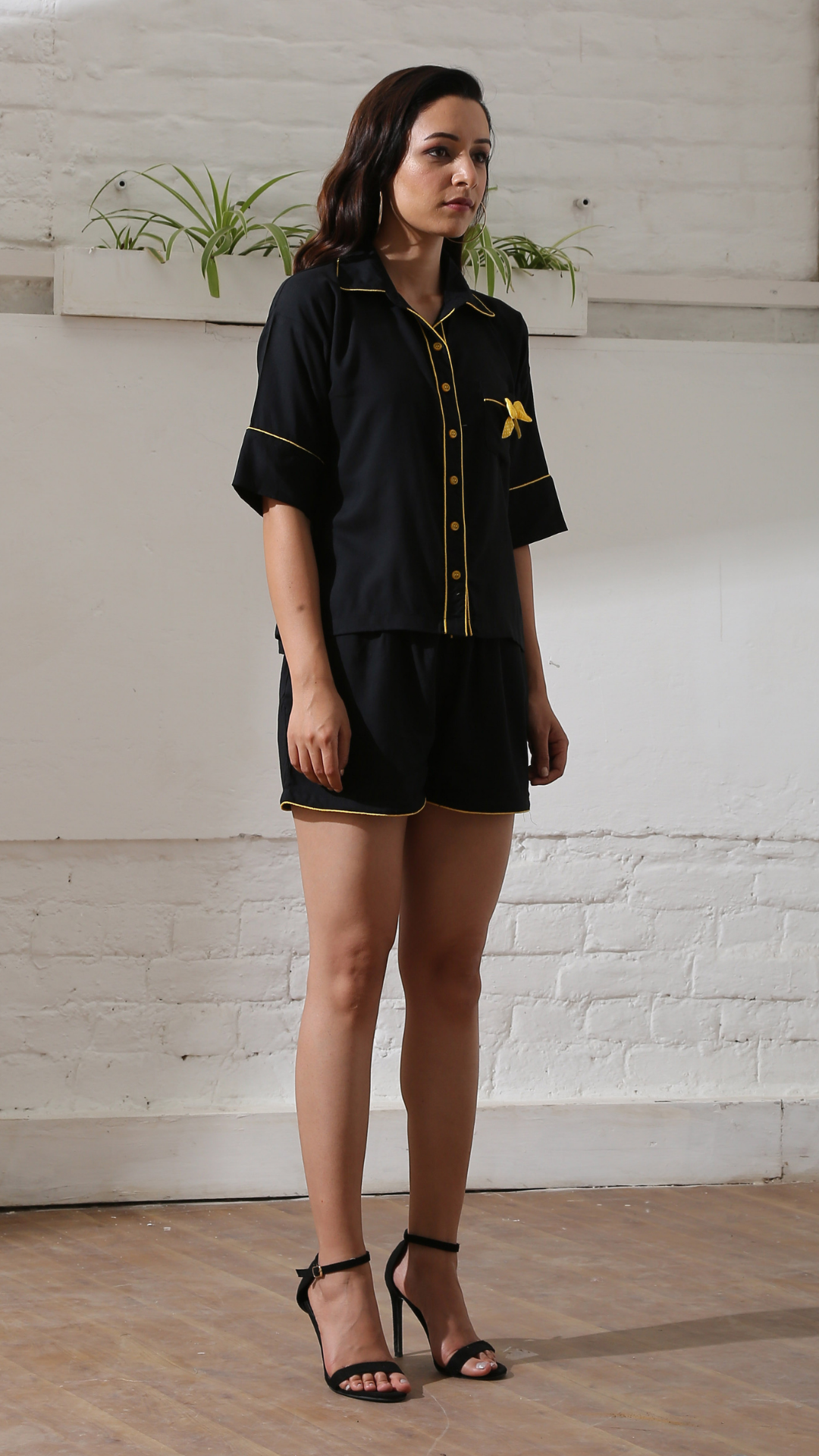 Black Bow Luxe Shorts Nightwear (Women)