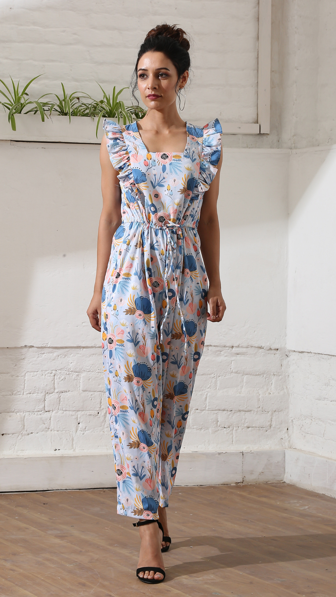 Floral Goddess Frill Jumpsuit (Women)