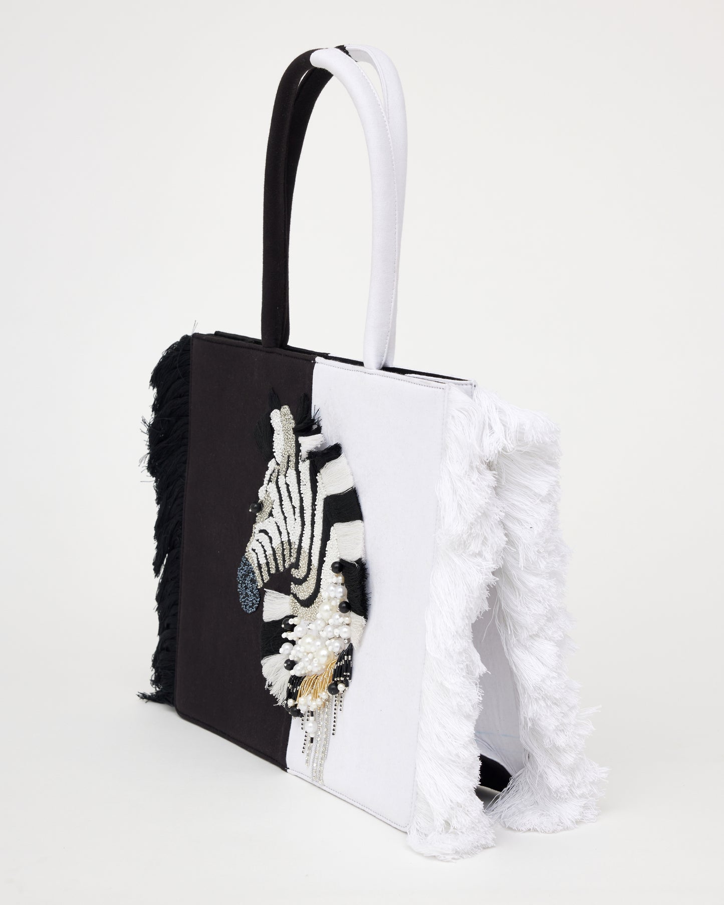 ZeZu Zebra Tote Bag (Black)