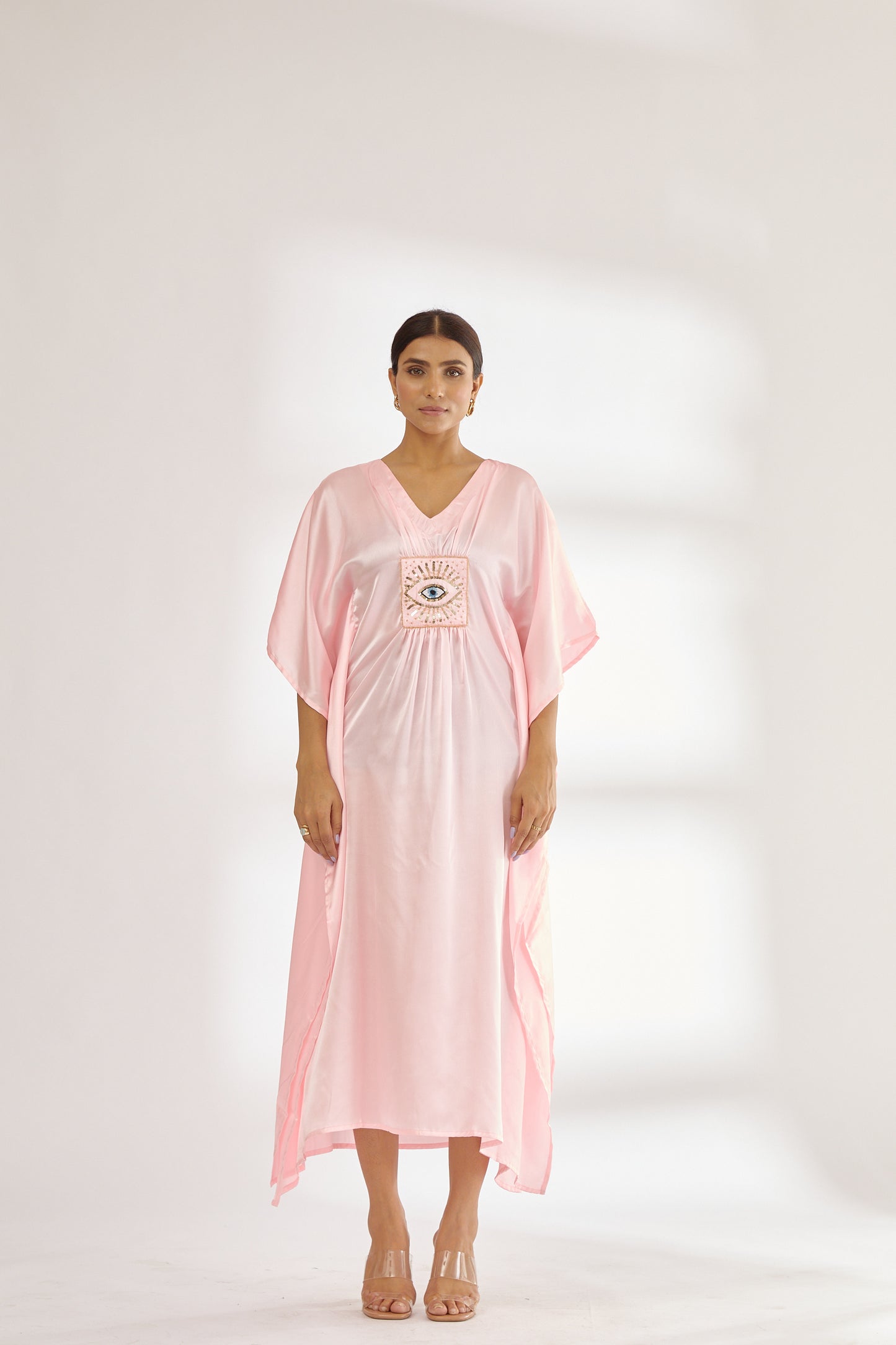 Baby Pink | The Royal Angel | Satin Kaftan