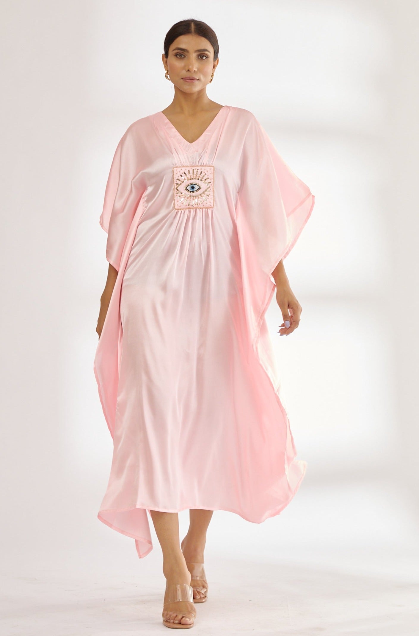 Baby Pink | The Royal Angel | Satin Kaftan