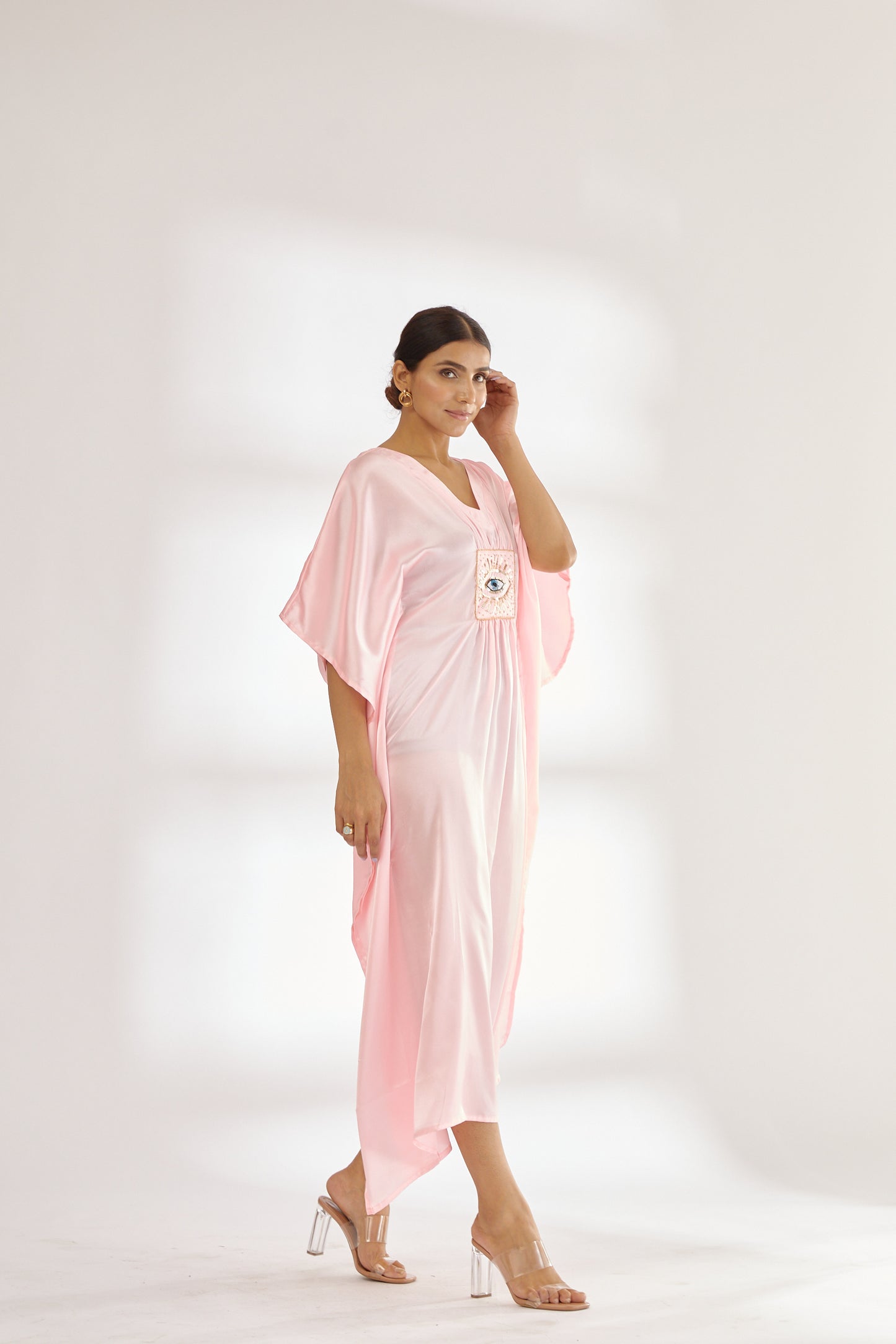 Baby Pink | The Royal Angel | Satin Kaftan