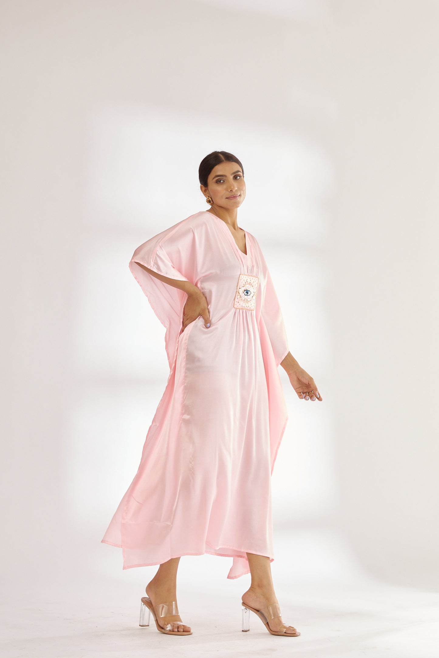 Baby Pink | The Royal Angel | Satin Kaftan