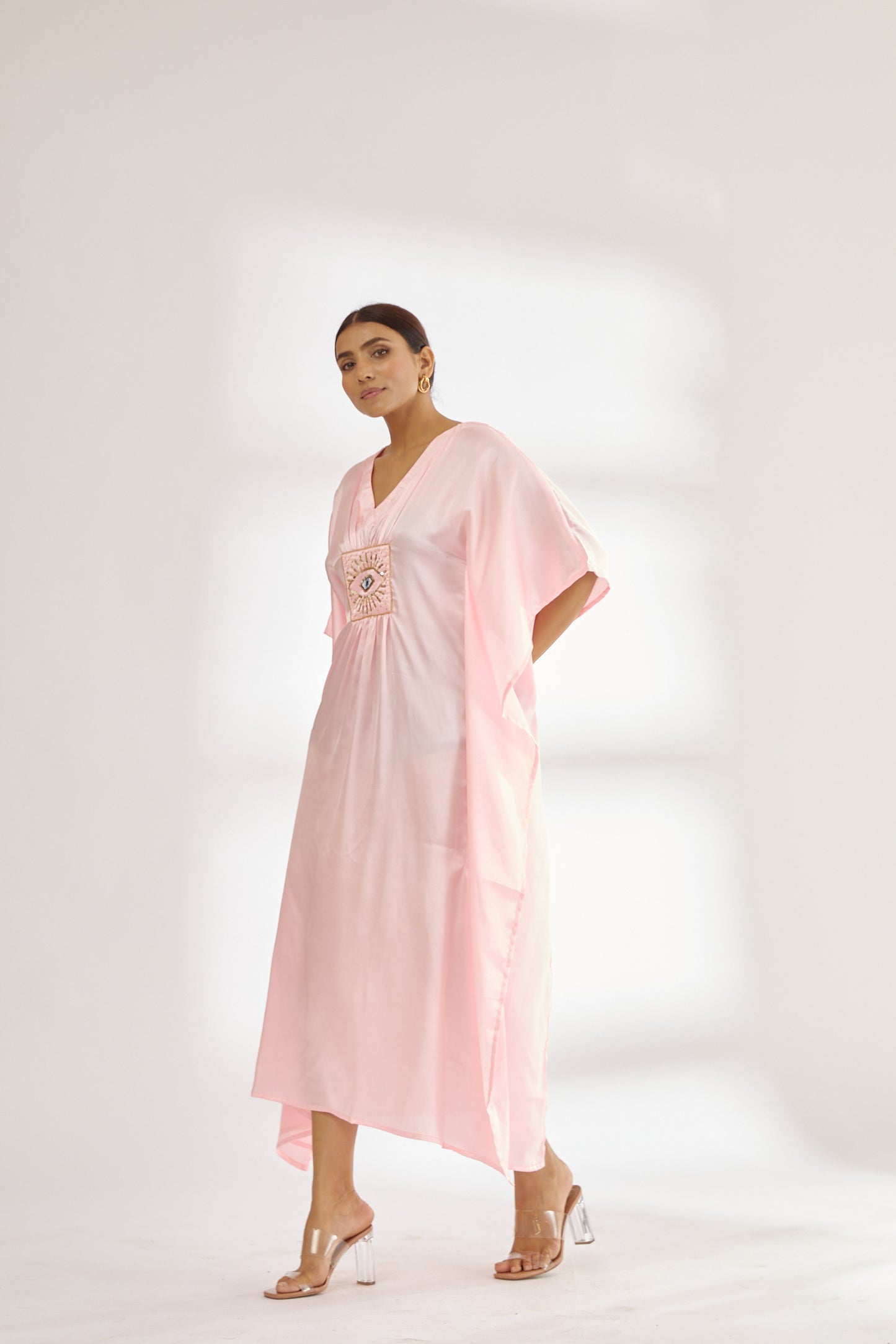 Baby Pink | The Royal Angel | Satin Kaftan