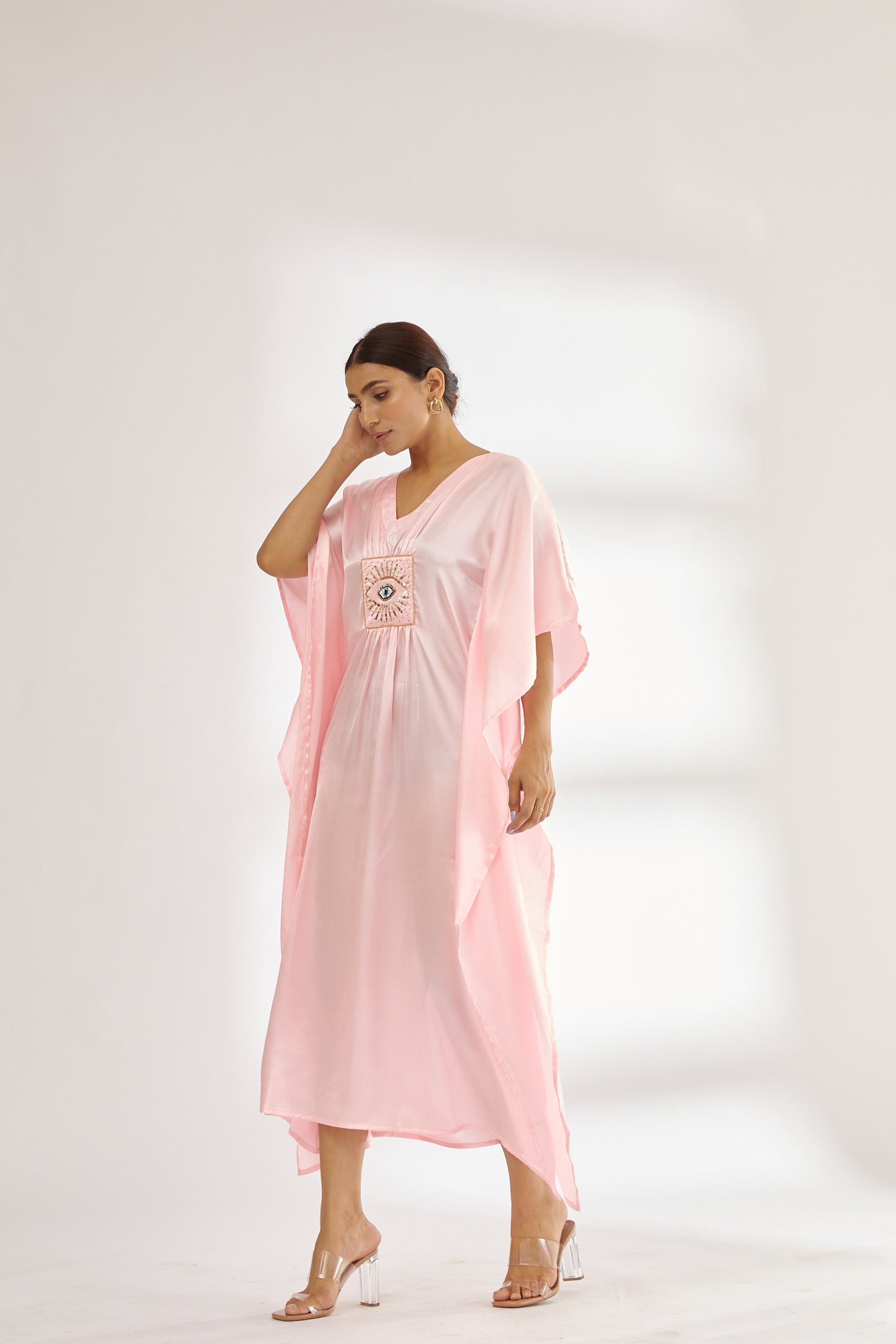 Baby Pink | The Royal Angel | Satin Kaftan