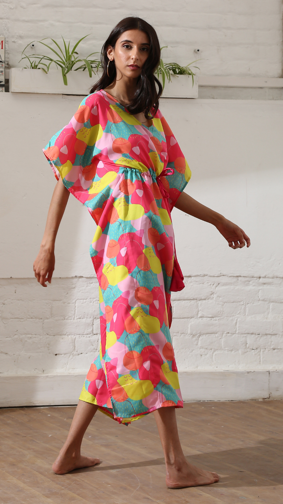 Round Abstract | The Zoey Collection | Cotton Printed Kaftan