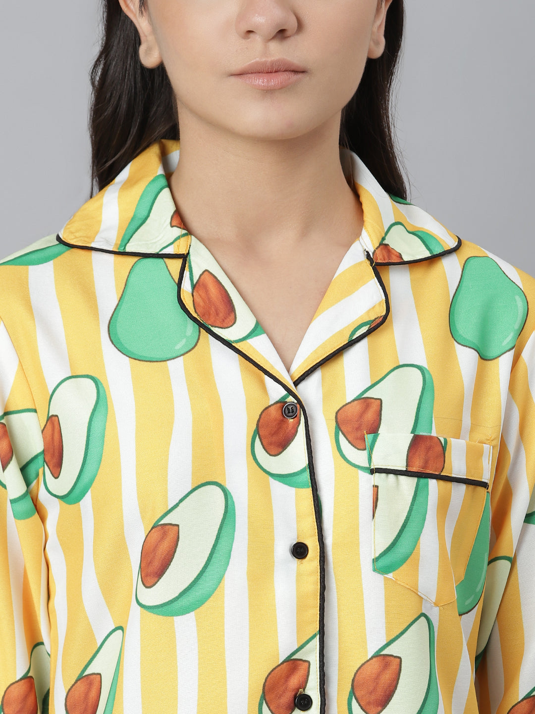 Stripes Avocado Nightwear (Women)