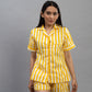 Yellow Stripes Shorts Set (Women) |