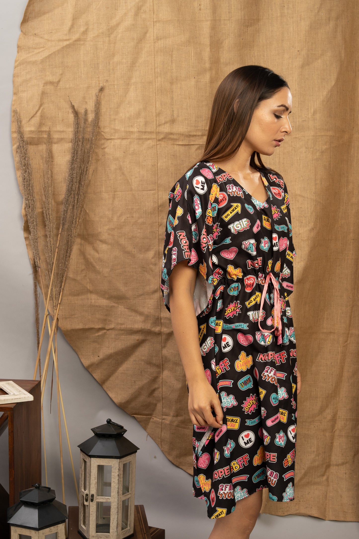 2Fab4You | The Zoey Collection | Cotton Printed Kaftan