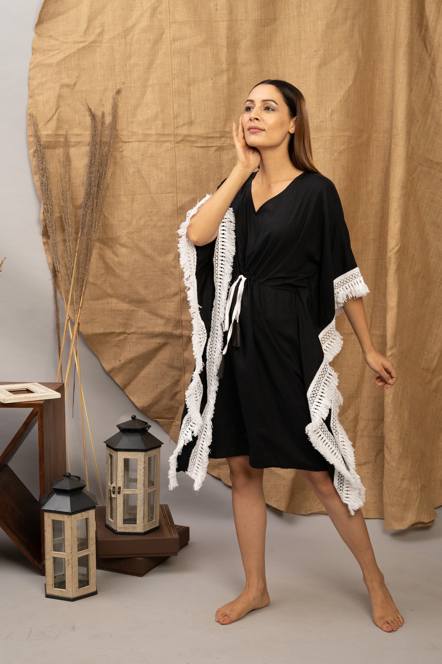 Beach Vibe | Black | The Zoey Collection | Classic Kaftan