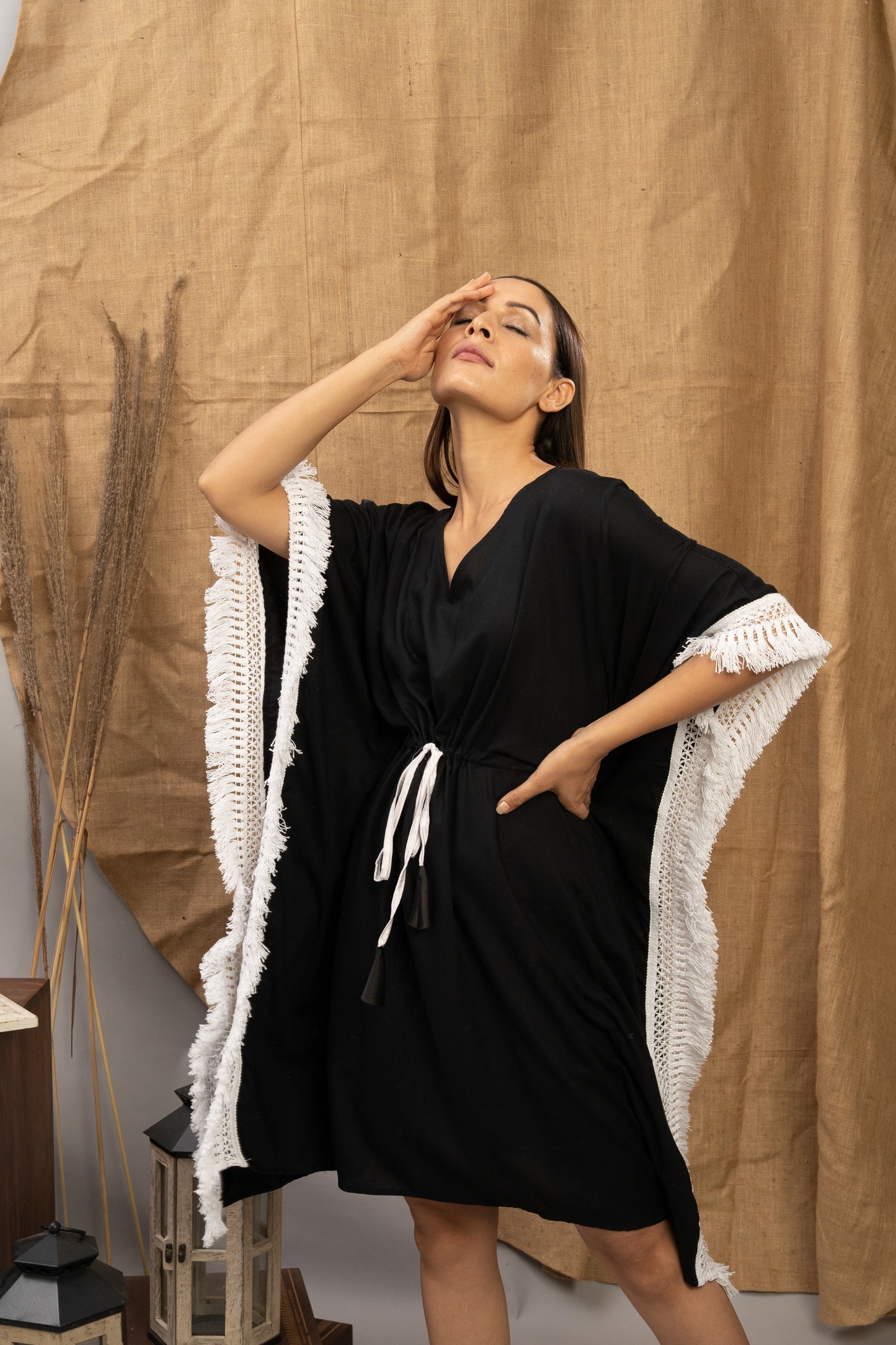 Beach Vibe | Black | The Zoey Collection | Classic Kaftan