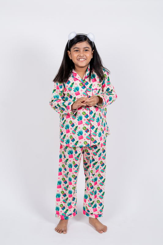 New Amazing Silk Night Suit for Kids Shirt and Trouser Set for Kids