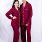 Classic Mehroon Cotton Couple Nightwear