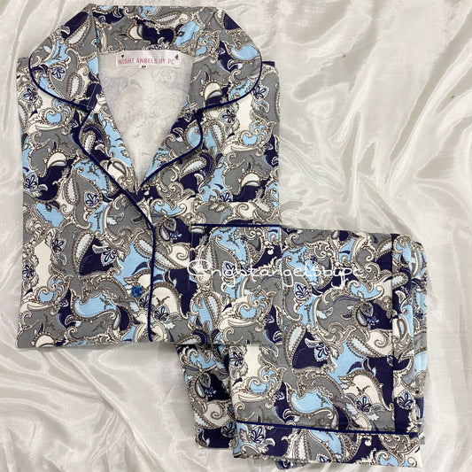 Abstract Flannel Nightwear (Women) (Full Sleeves)