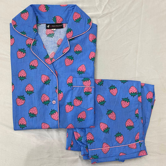 Strawberry High Nightwear (Women) (Half Sleeves)