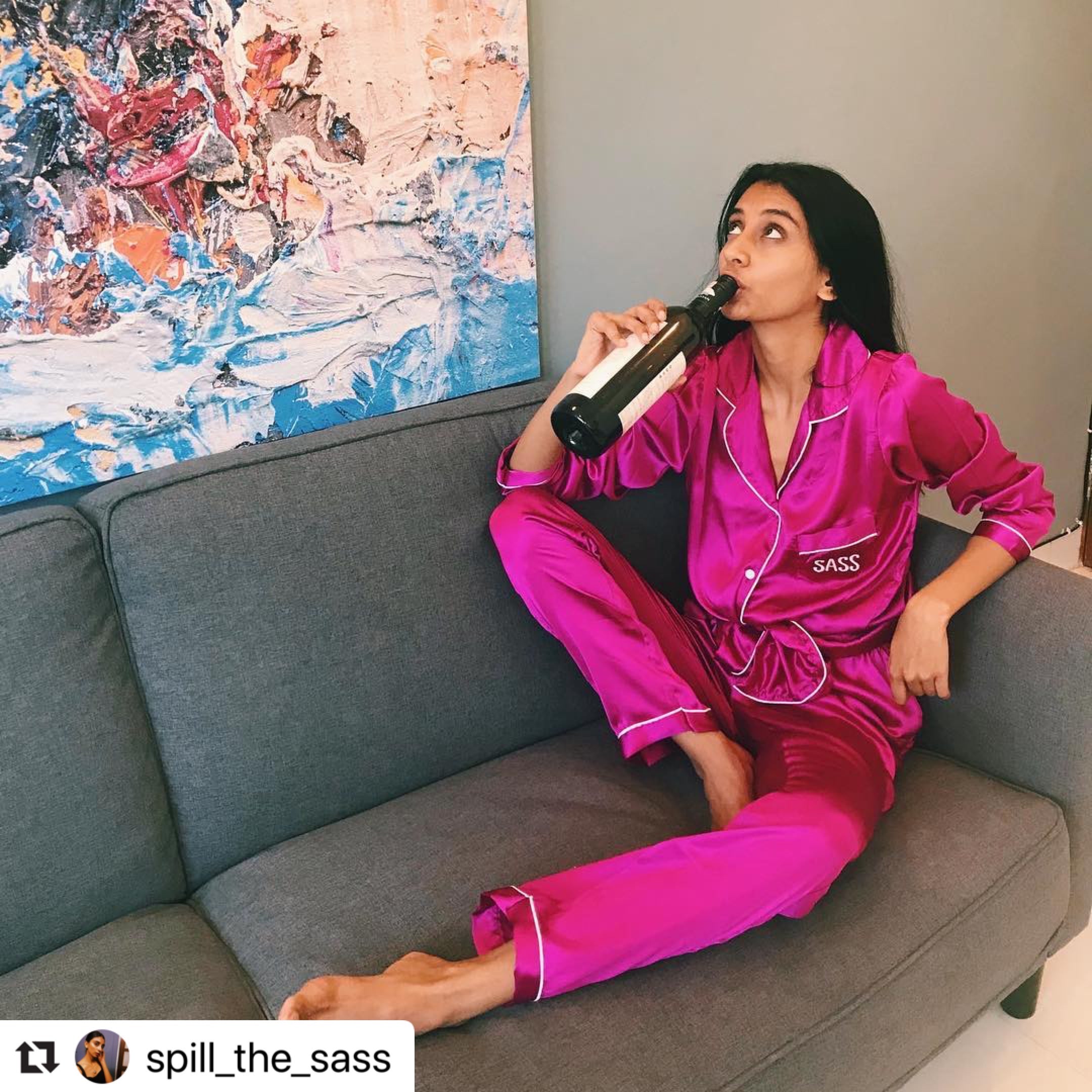 Magenta | Classic Satin Nightwear