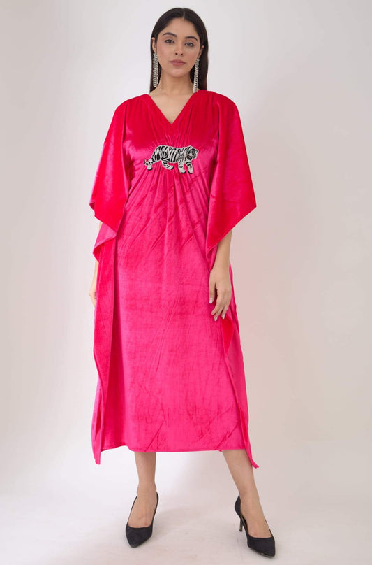 Tigress | THE VELVET DREAM | Winter Kaftan. (Pink)