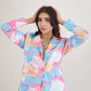 Bubble Gum Abstract Blazer and Pant Co-Ord Set (Women)